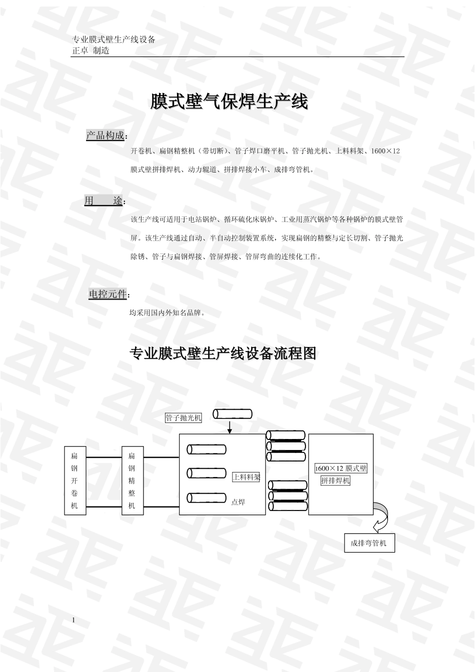 膜式水冷壁气保焊生产线简介_第1页