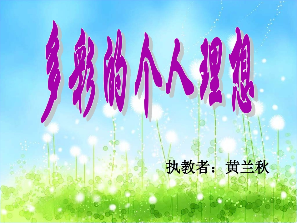 多彩的个人理想PPT_第2页