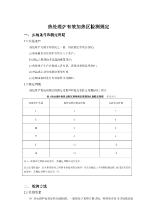 热处理炉有效加热区检测规程