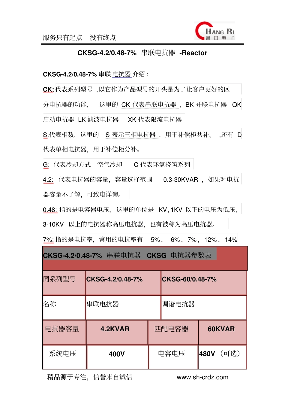 CKSG-048-7%串联电抗器Reactor解读_第1页