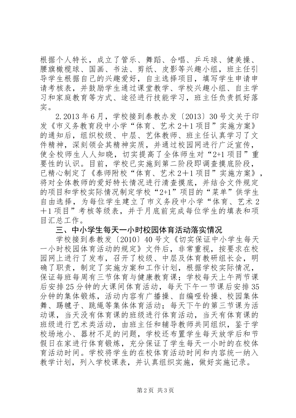 中学体卫艺工作报告_第2页