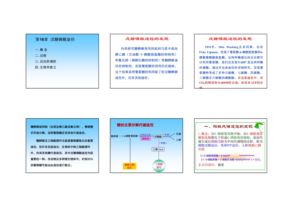 磷酸戊糖途径_第1页