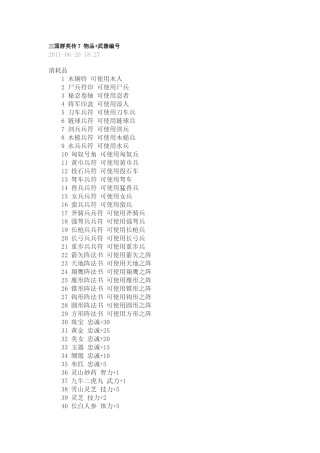 三国群英传7 物品