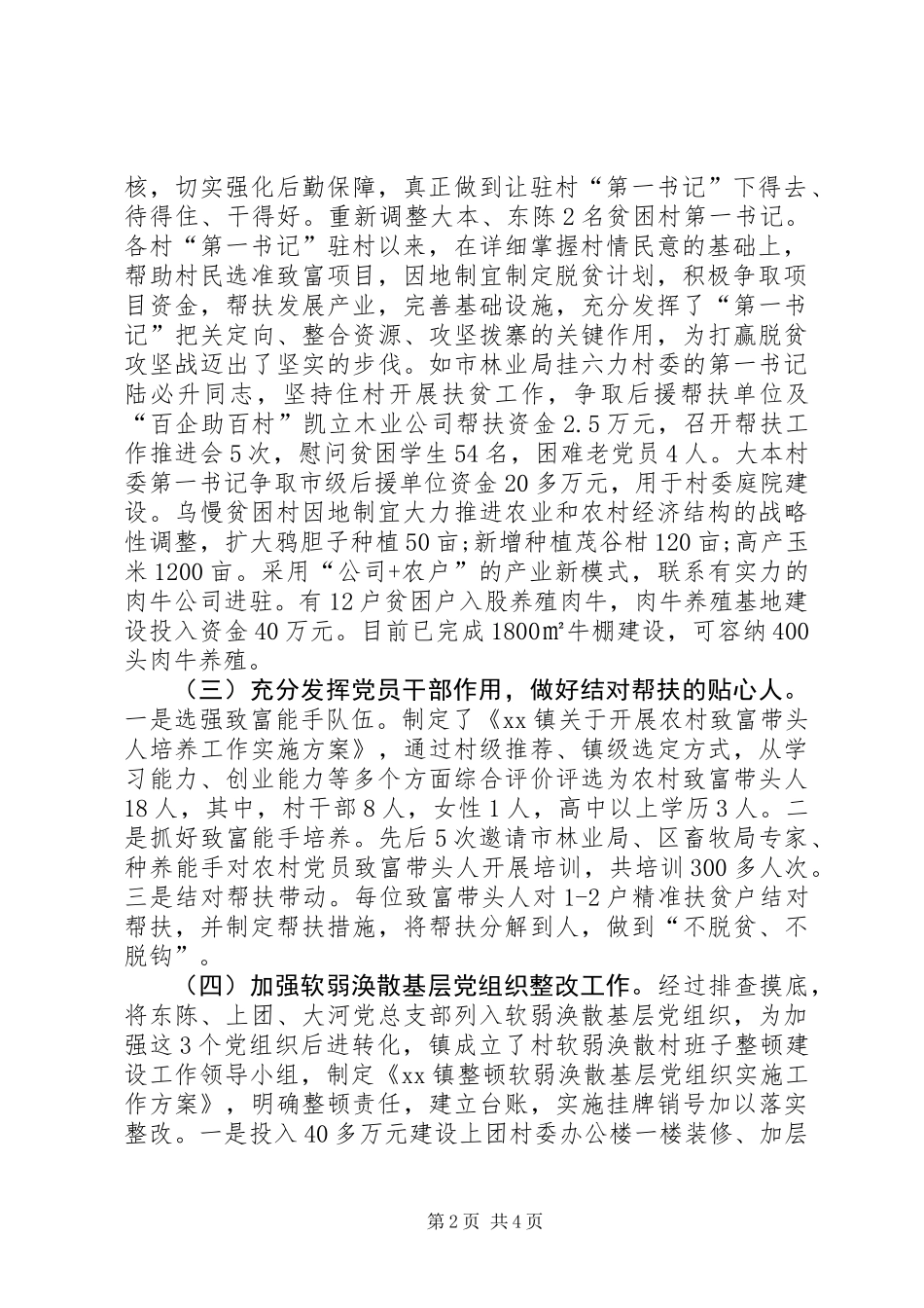 乡镇争当八桂先锋、争做合格党员行动情况总结_第2页