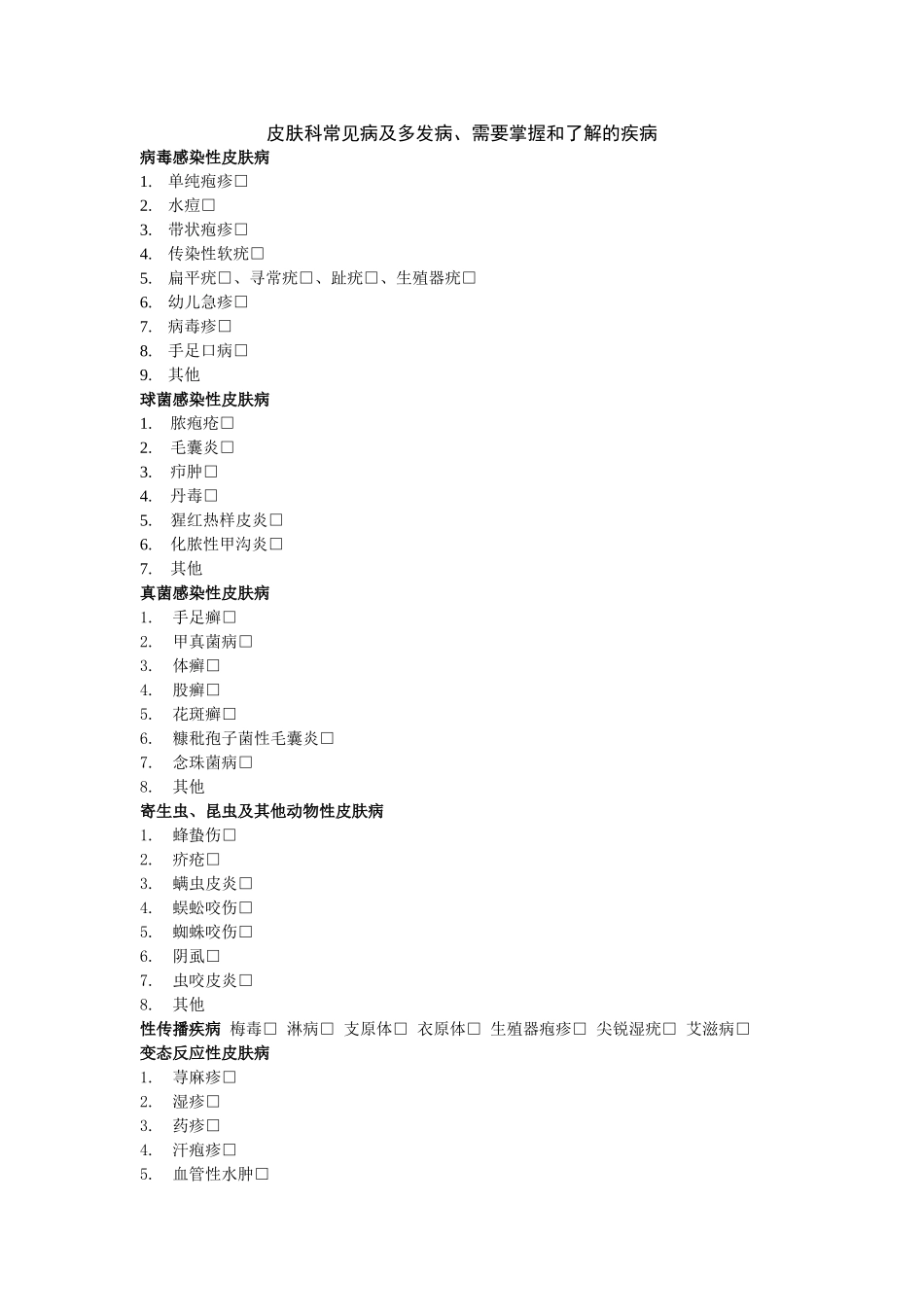 皮肤科常见疾病_第1页