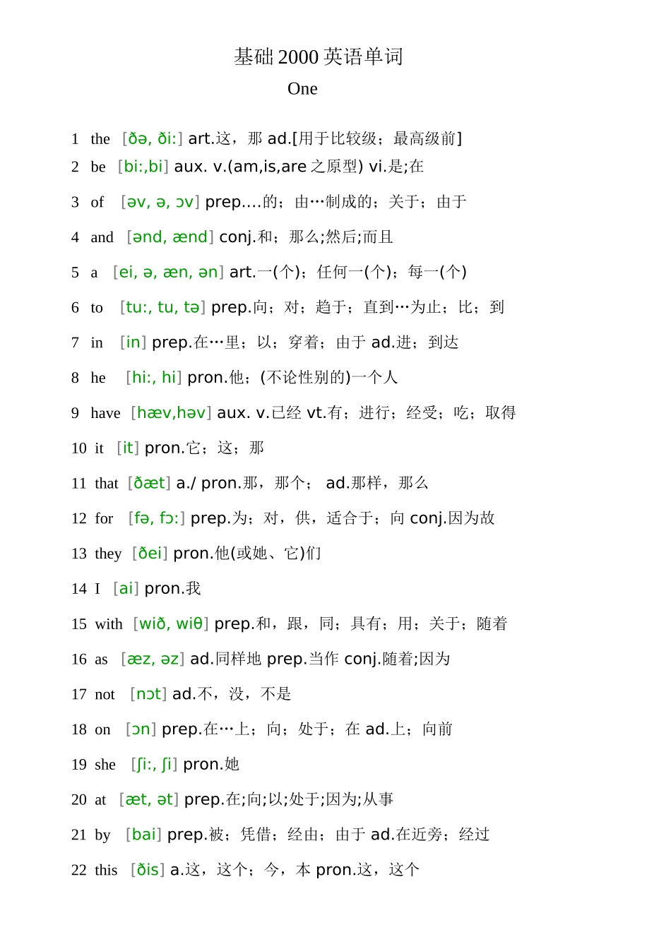 英语2000基础单词_第1页