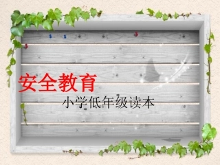 安全教育-低年级