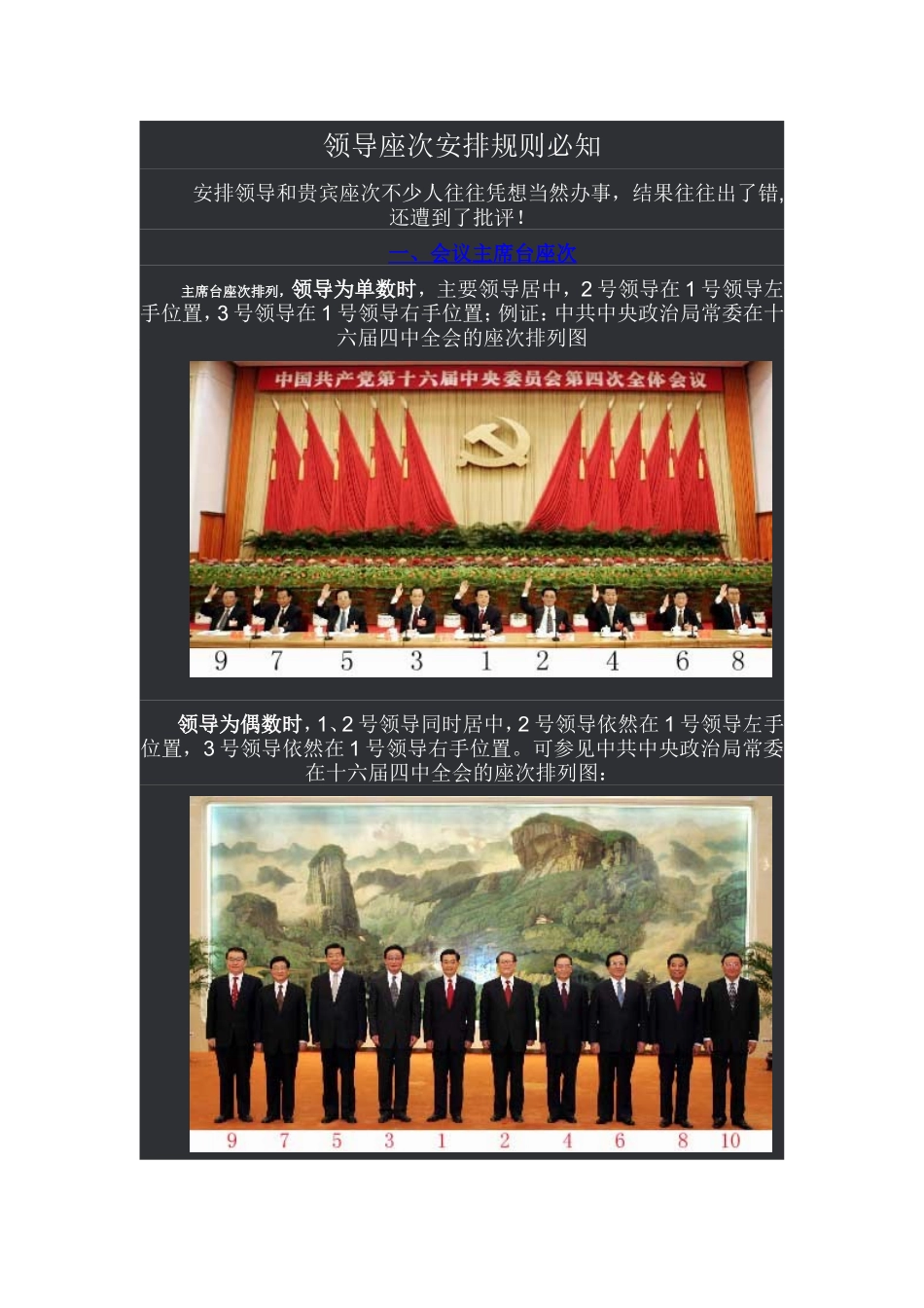 领导座次安排规则必知_第1页