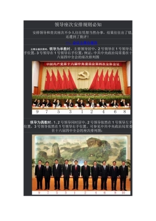领导座次安排规则必知