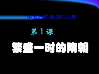 繁盛一时的隋朝 (2)