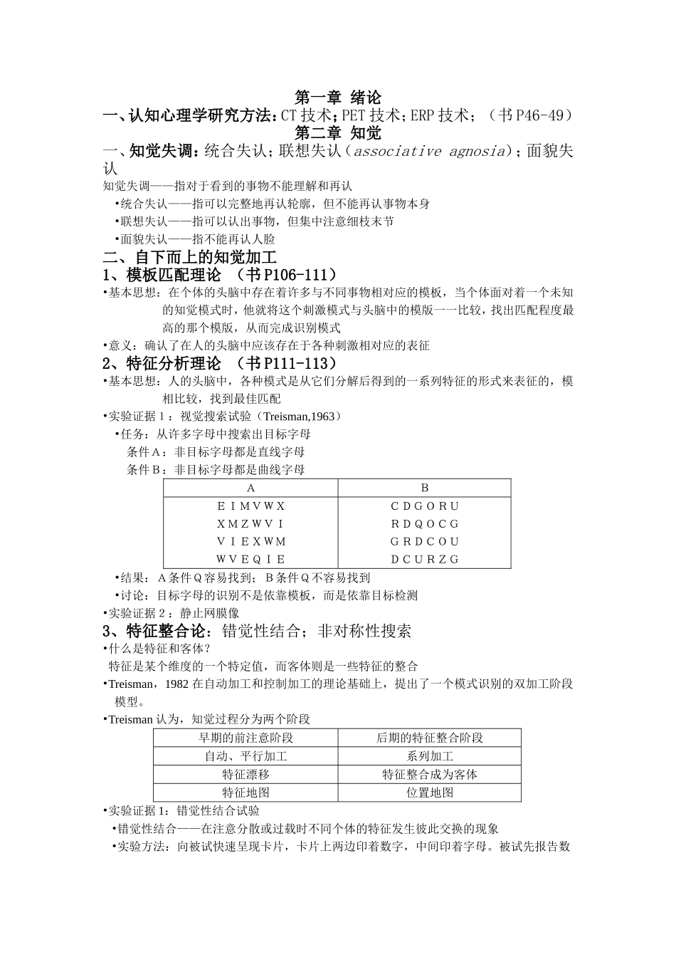 认知心理学笔记整理_第1页