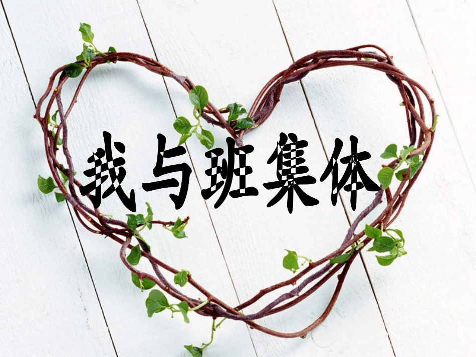 小学主题班会课件我与班集体_第1页