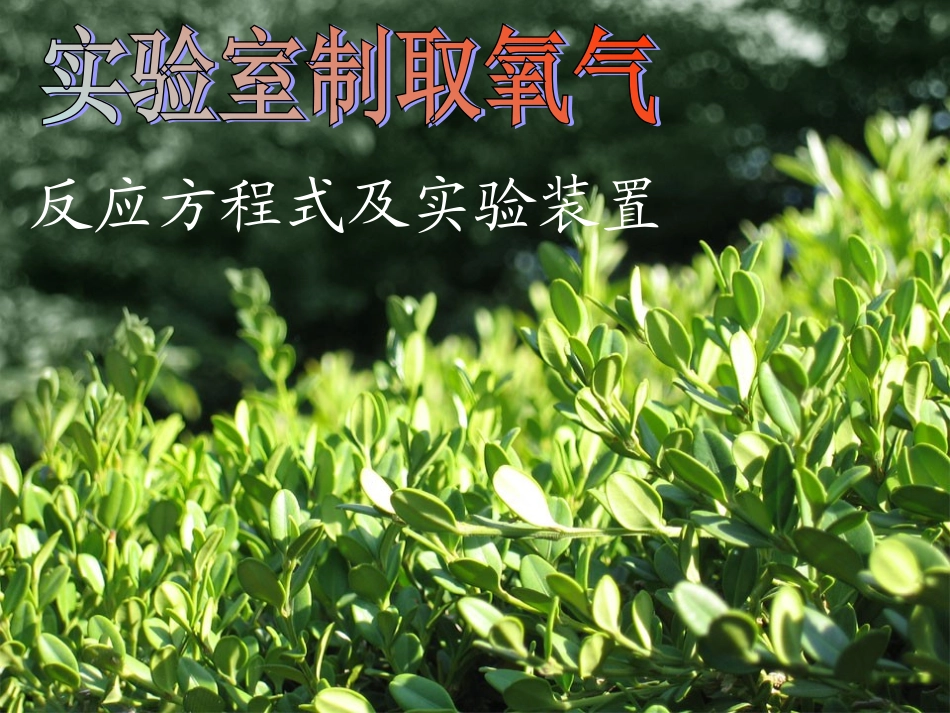 实验室固固加热制取氧气_第1页