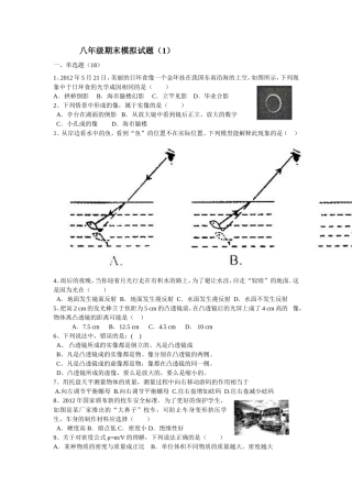 八年级期末模拟试题