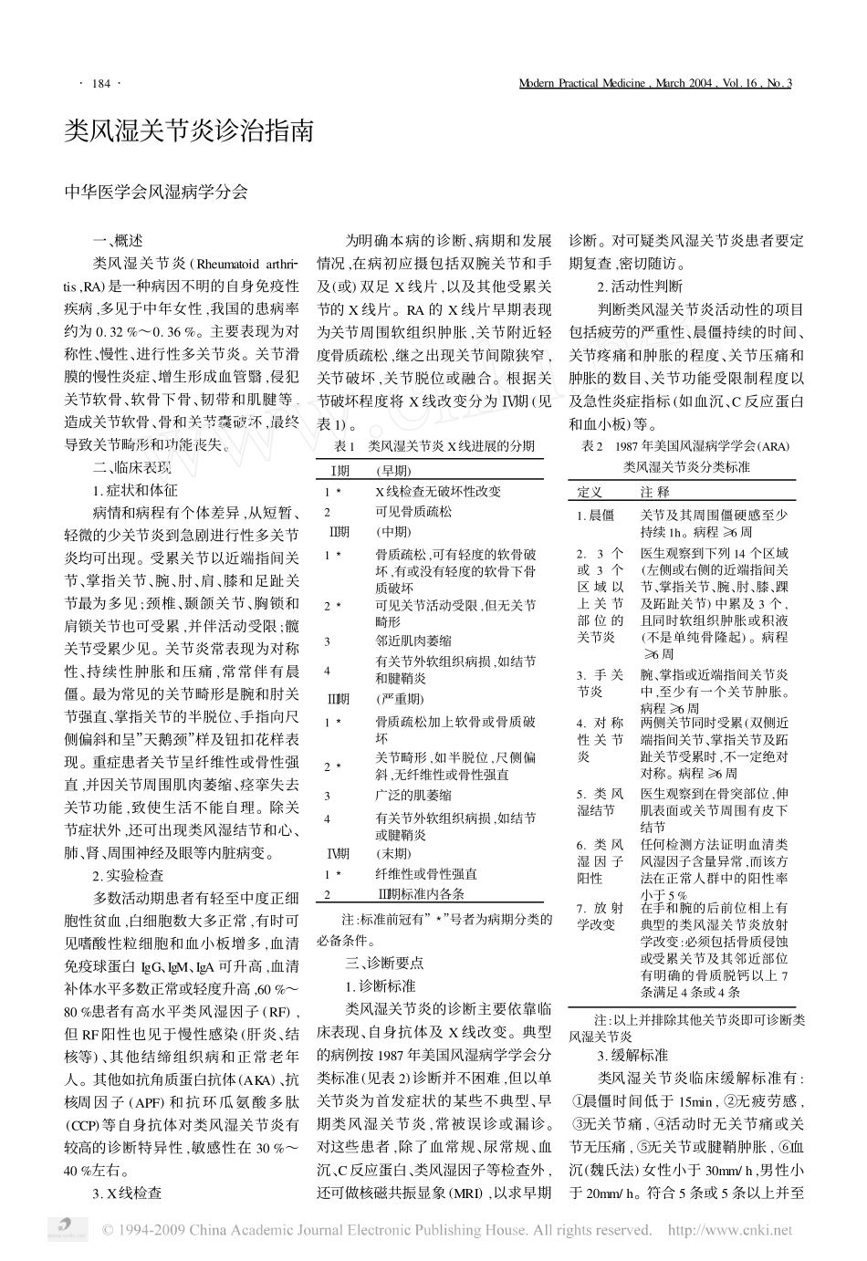 类风湿关节炎诊治指南_第1页