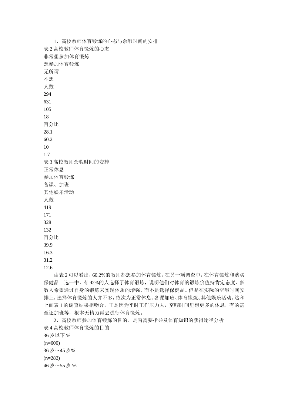 当前高校教师体育锻炼现状调查分析_第3页