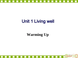 高二英语人教课标选修7Unit1Warmingup课件