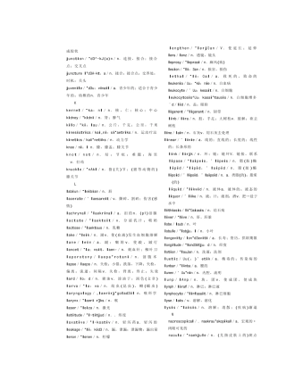 全国医学博士英语统考医学词汇精选2