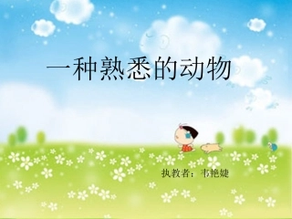 一种熟悉的动物示文稿