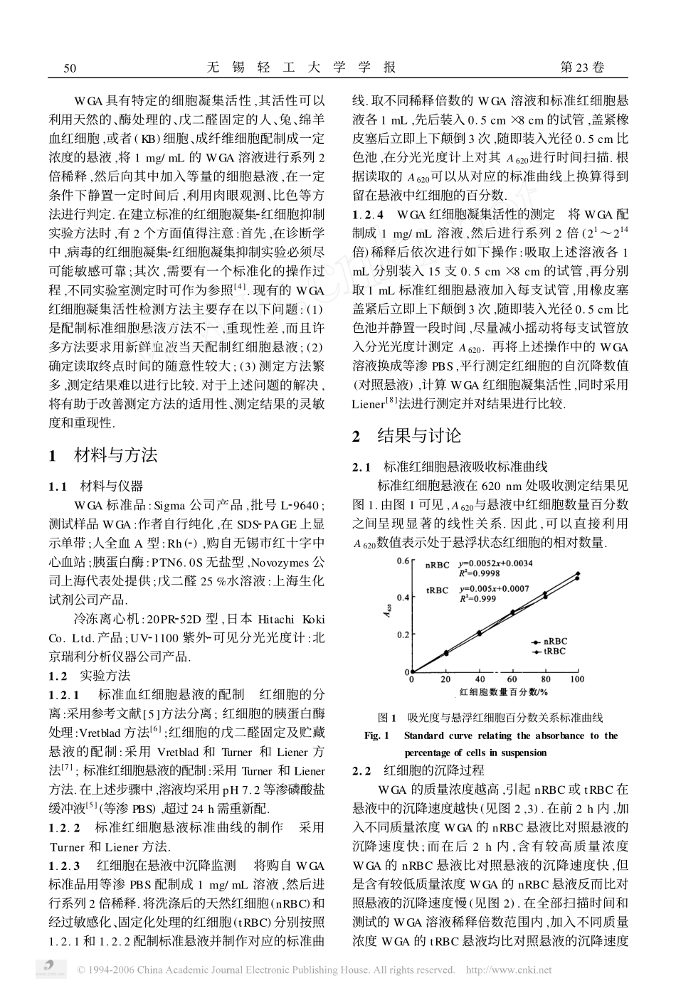 麦胚凝集素红细胞凝集活性检测方法的改进_第2页