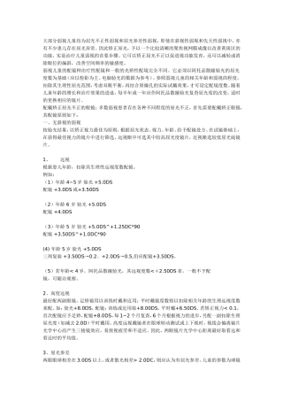 弱视的配镜原则