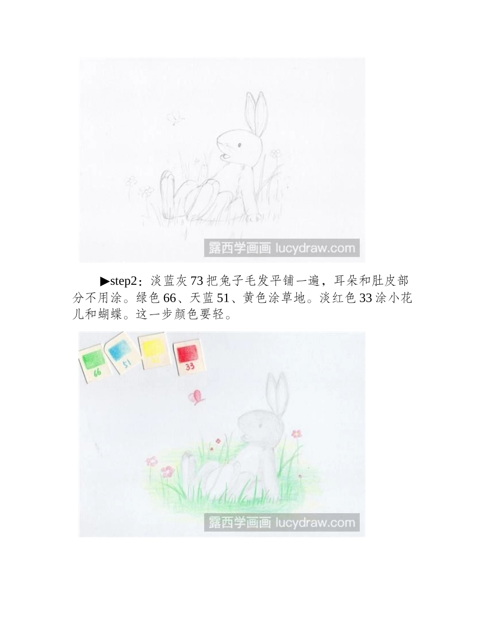 兔子的彩铅画法彩铅画教程_第2页