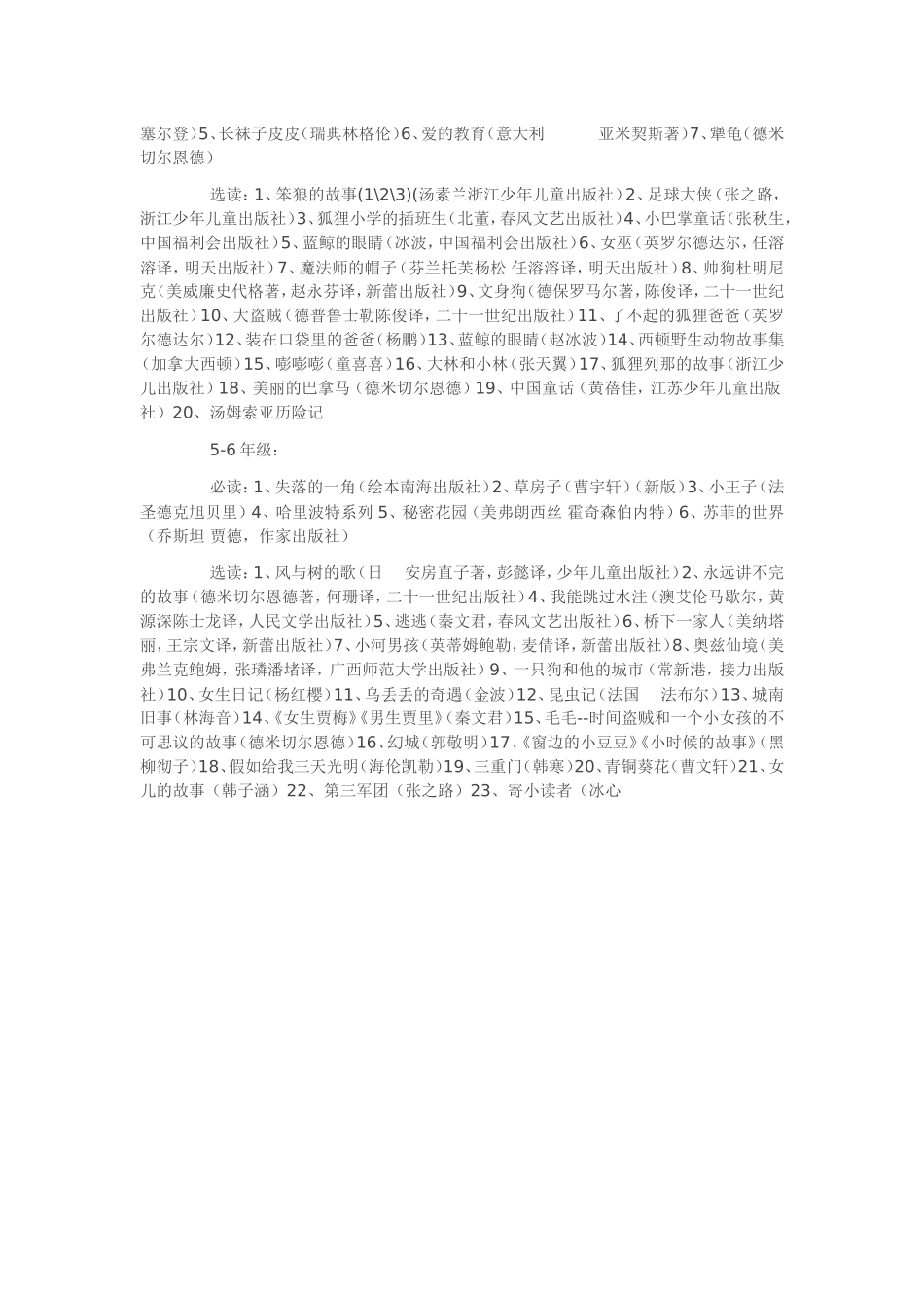 看看北京重点小学校长给孩子们列的书单_第2页