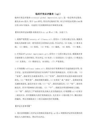 临床疗效总评量表(cgi)