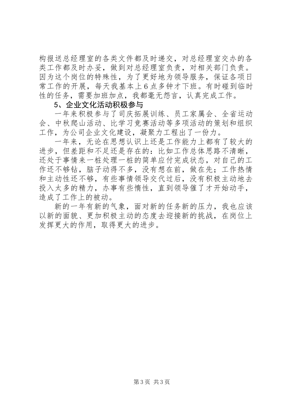 公司办公室文秘人员个人工作总结_第3页