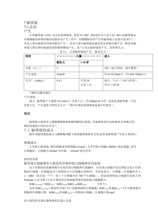 神经外科手册--7脑脊液