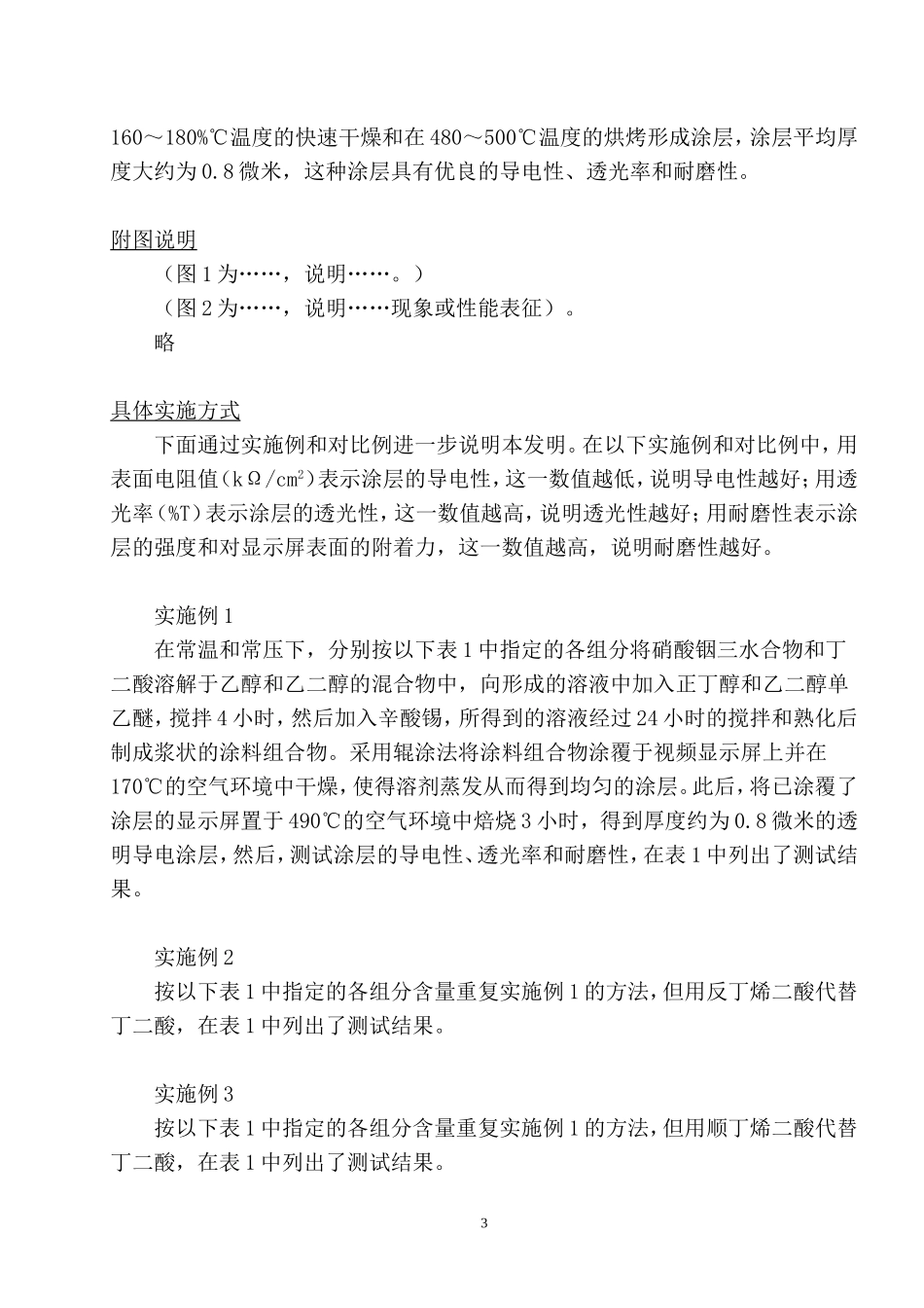 视频显示屏表面用的透明导电涂料组合物及其制备方法_第3页