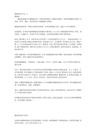 猫猫疾病大全