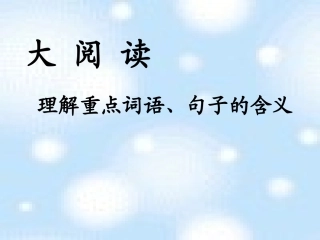 理解重点词语、句子的含义