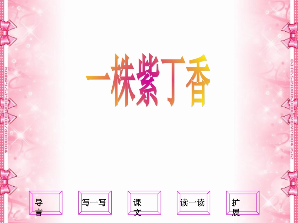 《一株紫丁香》课件(新课标人教版二年级语文上学期课件)_第1页