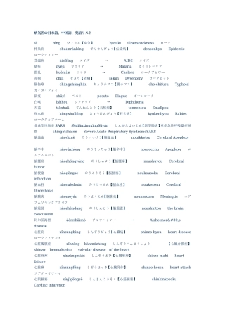 日语疾病类词汇
