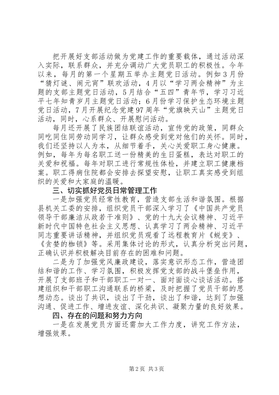 中心支部党建工作总结_第2页