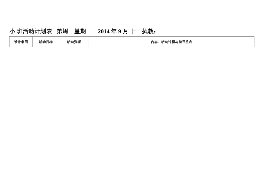 小班第一学期语言备课_第1页