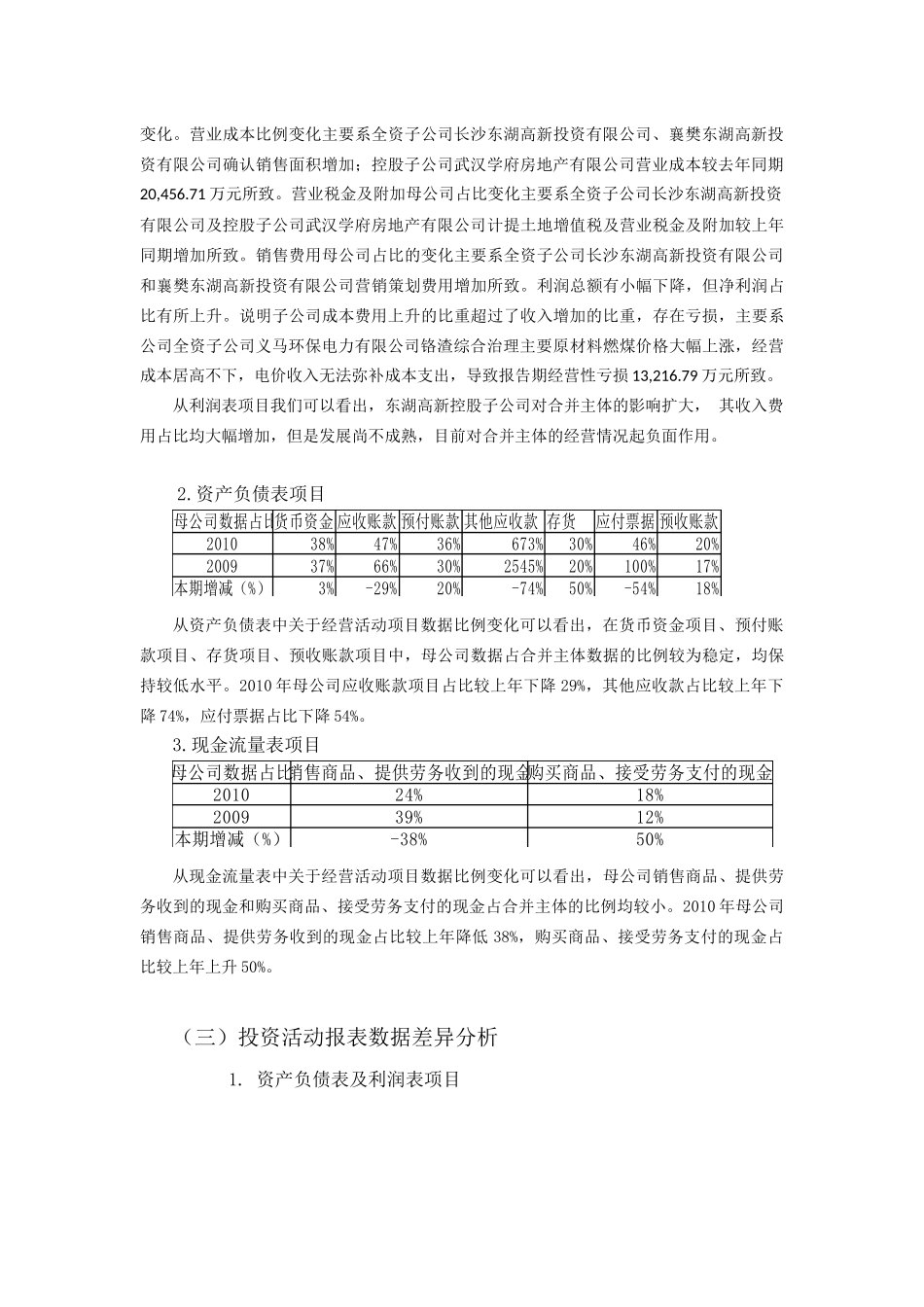 母公司报表与合并报表差异分析_第3页