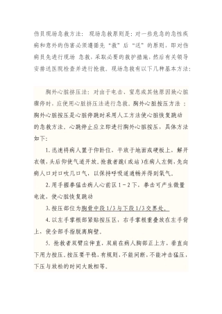 伤员现场急救方法
