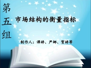 市场结构的衡量指标6