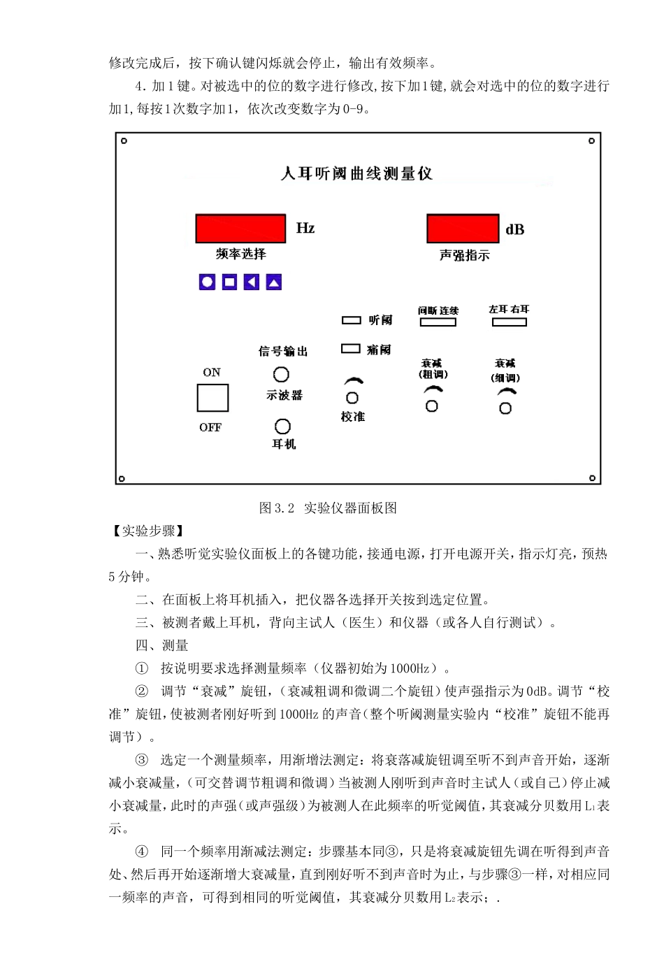 实验三 人耳听觉听阈的测量_第3页