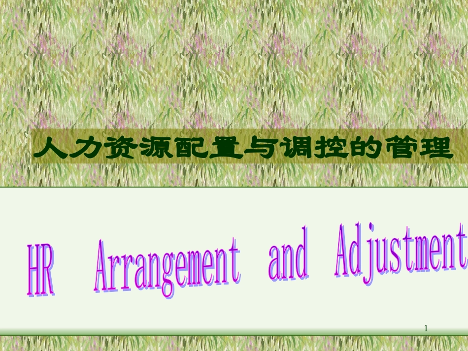 人力资源配置与调控的管理(分享)_第1页