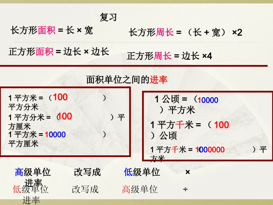 公顷、平方千米：复习课[1]_第1页