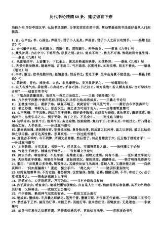 历代书论精髓60条