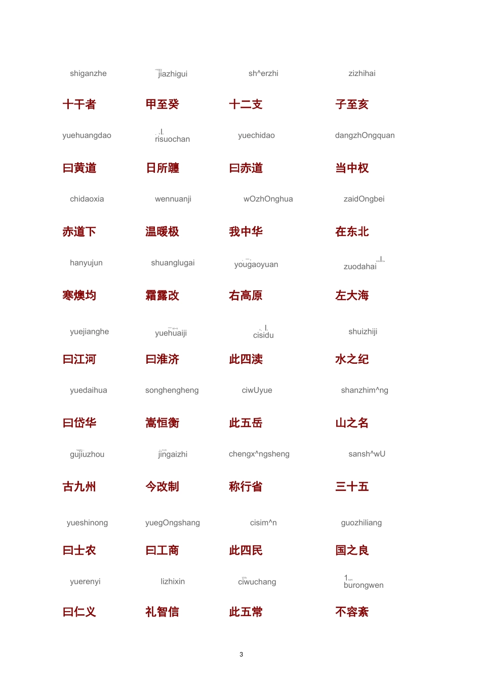 三字经带拼音全文_第3页