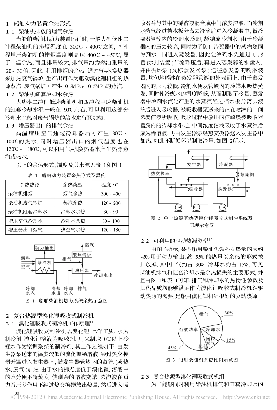利用多种余热的复合热源型溴化锂制冷机组特性分析_第2页