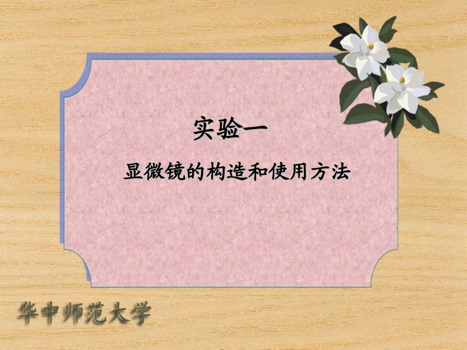 实验一 显微镜的构造和使用方法_第2页