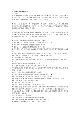 世界各国经典电影大全