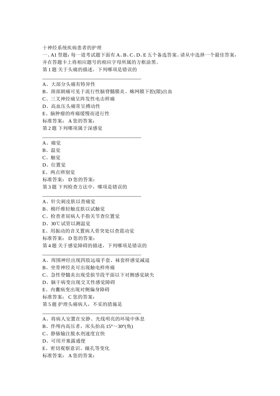 十神经系统疾病患者的护理_第1页