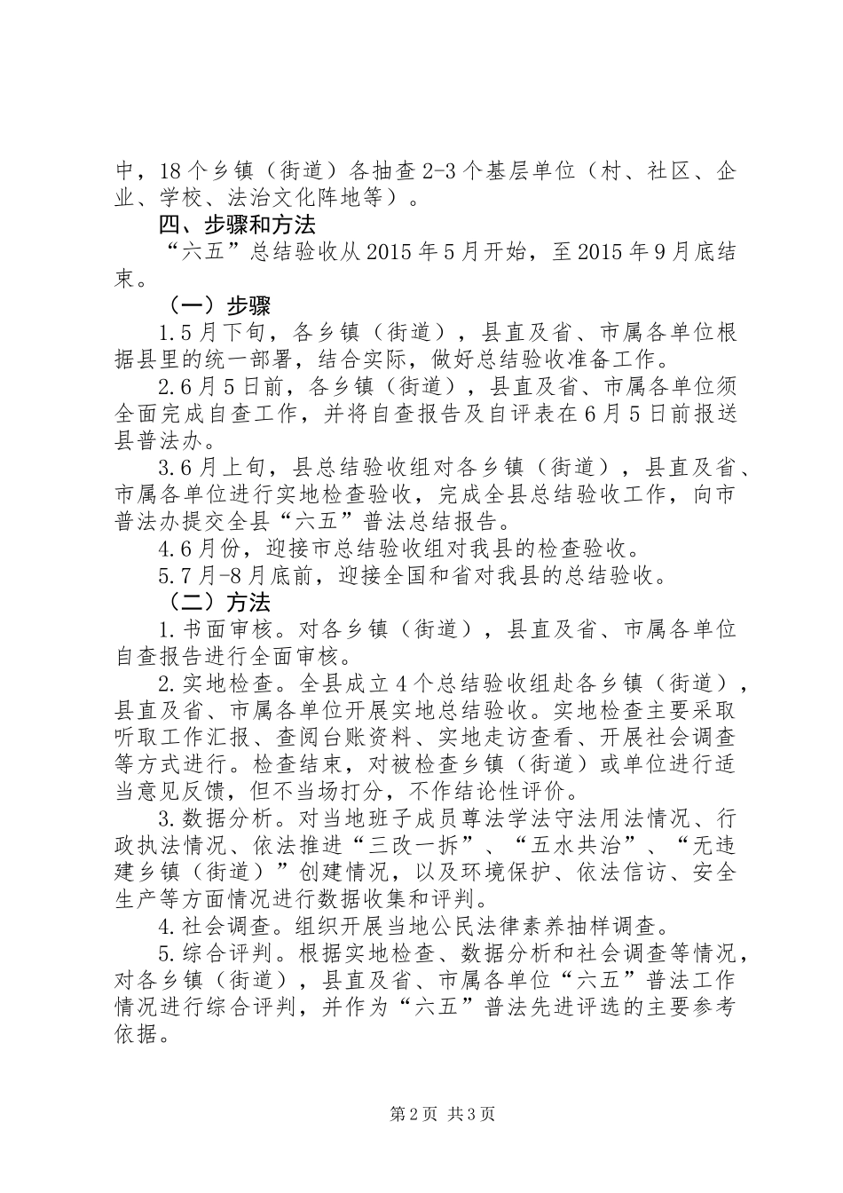 六五普法检查验收方案_第2页